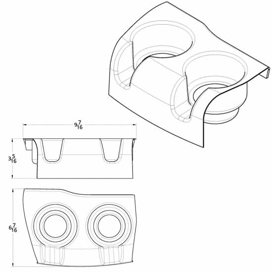 kenworth cup holder console