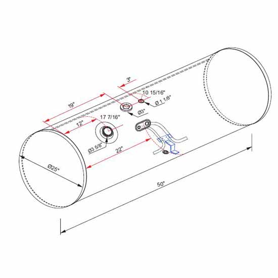 freightliner 100 gallon fuel tank