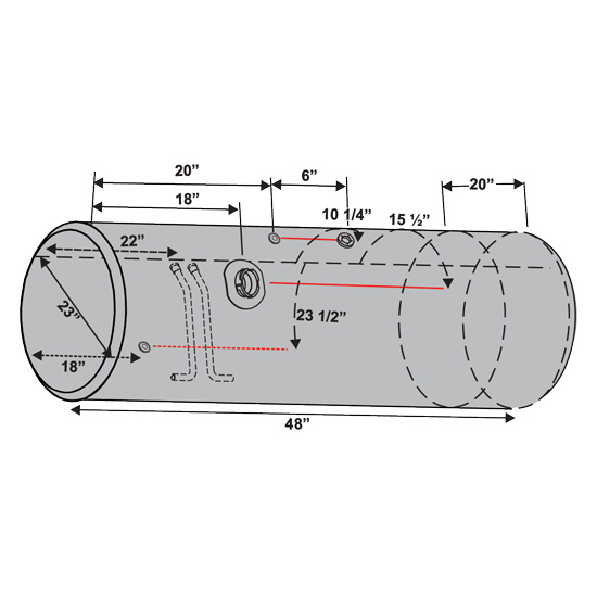 freightliner coronado fuel tank