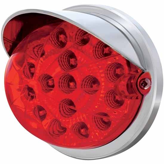 Red LED/Clear Lens United Pacific 39450 17 LED Watermelon Reflector Cab Light 