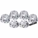Chrome Plated ABS Plastic Mag Front/Rear Hub Cover Kit W/ Threaded Nut Covers