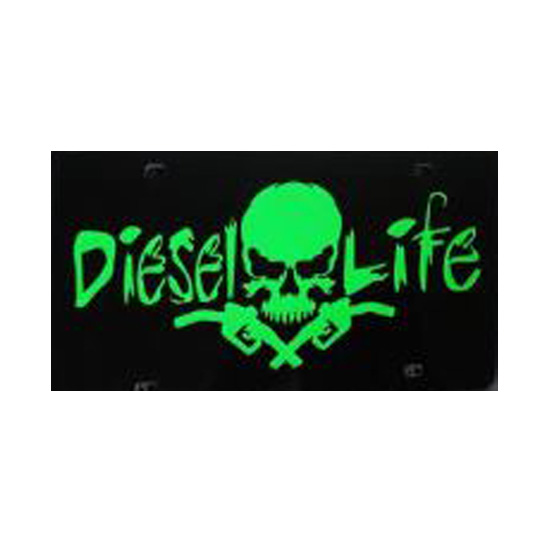 eindeloos duidelijkheid beloning Diesel Life Black/Neon Green License Plate - 4 State Trucks